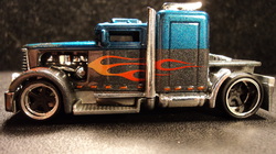 Custom Hot wheels airbrushed, flamed Convoy custom