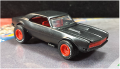 murdered out custom hot wheels 67 camaro,black on black