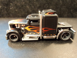Custom Hot wheels Convoy custom, Rat rod style.. Flamed