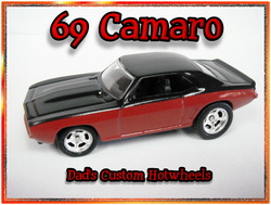 69 camaro custom hot wheels airbrushed diecast car