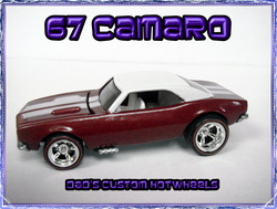 67 Camaro custom hot wheels diecast car