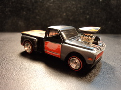 custom hot wheels 69 chevy rat rod truck all airbrushed