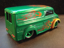 Custom airbrushed dairy delivery hot wheels diecast car