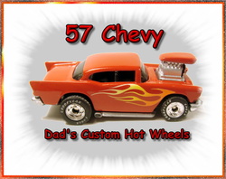 custom 57 Chevy Hot wheels airbrushed diecast car