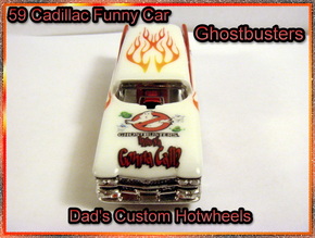 Custom airbrushed Ghostbusters 59 cadillac funny car Hot wheels diecast