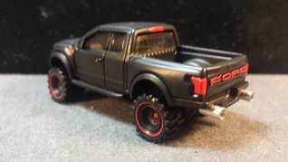custom hot wheels 17 ford raptor murdered out dual exhaust cannons