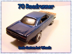 70 Roadrunner custom airbrushed Hot wheels diecast car