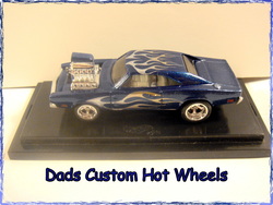 Custom 69 charger hot wheels airbrushed diecast car