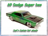 69 Super Bee custom Hot wheels airbrushed diecast car
