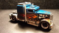 Custom Hot wheels airbrushed, flamed Convoy custom