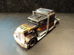 Custom Hot wheels Convoy custom, Rat rod style.. Flamed