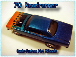 70 Roadrunner custom airbrushed Hot wheels diecast car