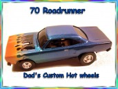 70 Roadrunner Custom Hot wheels airbrushed diecast car